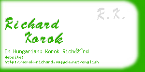 richard korok business card